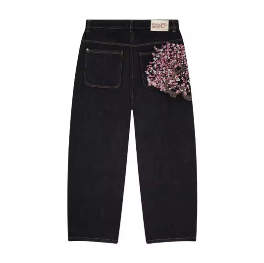 Jeans Streetwear - Fiore di prugno