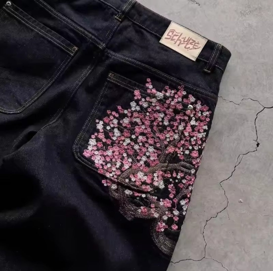 Jeans Streetwear - Fiore di prugno